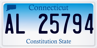 CT license plate AL25794