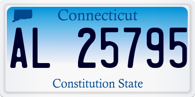CT license plate AL25795
