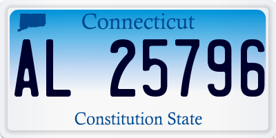 CT license plate AL25796