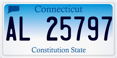 CT license plate AL25797