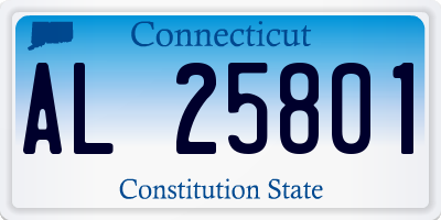 CT license plate AL25801