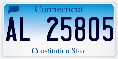 CT license plate AL25805