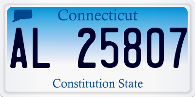 CT license plate AL25807