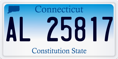 CT license plate AL25817