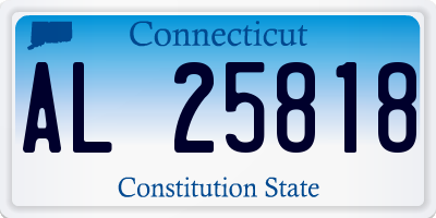 CT license plate AL25818