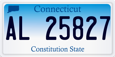 CT license plate AL25827