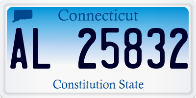 CT license plate AL25832
