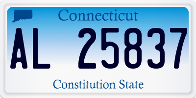 CT license plate AL25837
