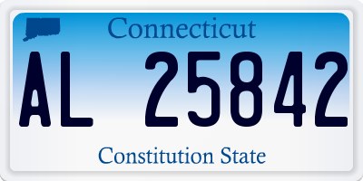 CT license plate AL25842