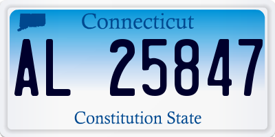 CT license plate AL25847