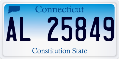 CT license plate AL25849