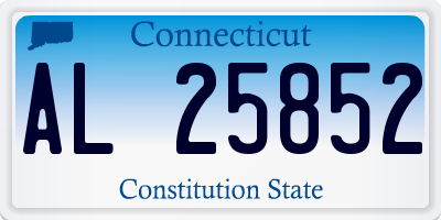 CT license plate AL25852