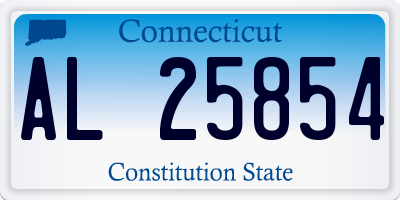 CT license plate AL25854