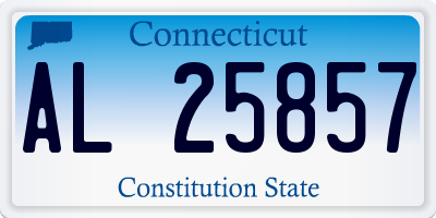 CT license plate AL25857