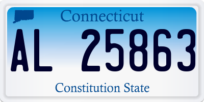 CT license plate AL25863