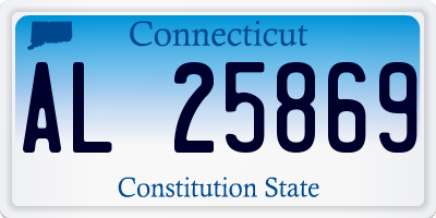 CT license plate AL25869