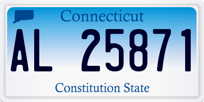 CT license plate AL25871