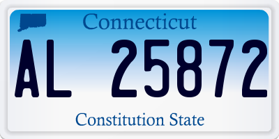CT license plate AL25872