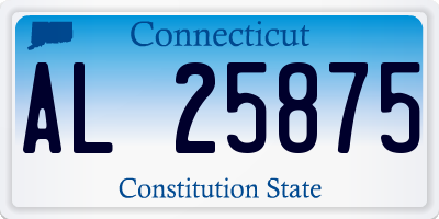 CT license plate AL25875