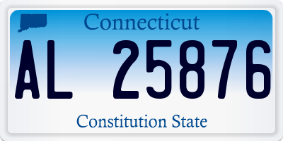 CT license plate AL25876