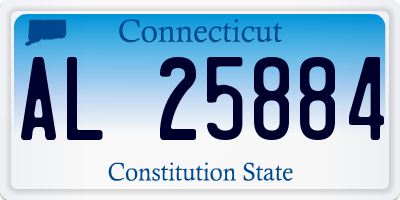 CT license plate AL25884