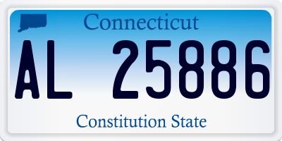 CT license plate AL25886