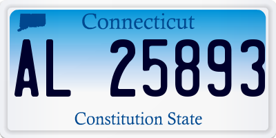CT license plate AL25893