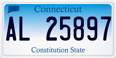 CT license plate AL25897
