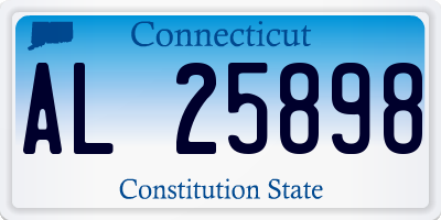 CT license plate AL25898