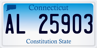 CT license plate AL25903