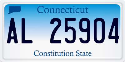CT license plate AL25904