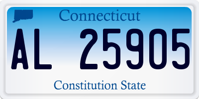 CT license plate AL25905