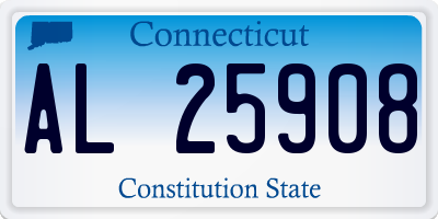 CT license plate AL25908