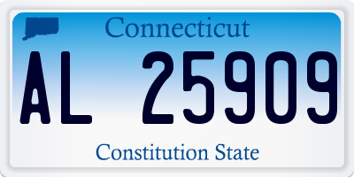 CT license plate AL25909