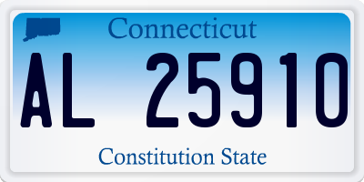 CT license plate AL25910
