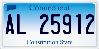 CT license plate AL25912