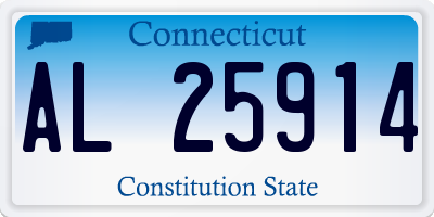 CT license plate AL25914