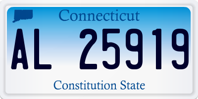 CT license plate AL25919