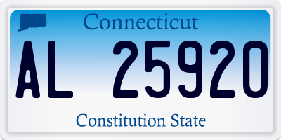 CT license plate AL25920