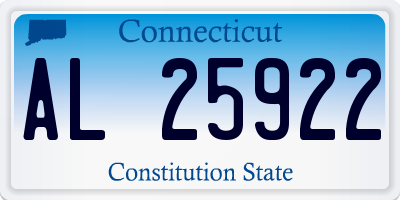 CT license plate AL25922