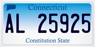 CT license plate AL25925