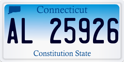 CT license plate AL25926