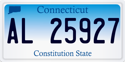 CT license plate AL25927