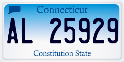 CT license plate AL25929