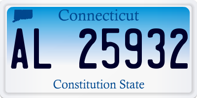 CT license plate AL25932