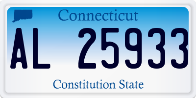 CT license plate AL25933