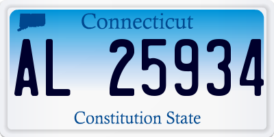 CT license plate AL25934