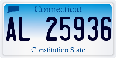 CT license plate AL25936