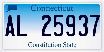CT license plate AL25937