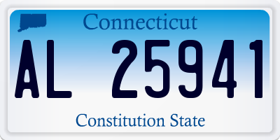 CT license plate AL25941